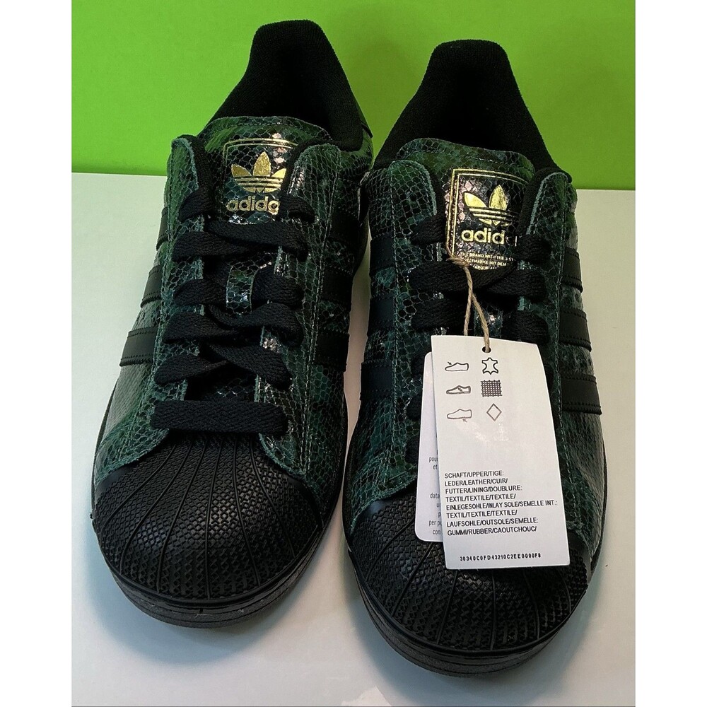 Adidas Superstar II Womens Shoes Green Snakeskin Sneakers Size 8 Women New w/Tag
